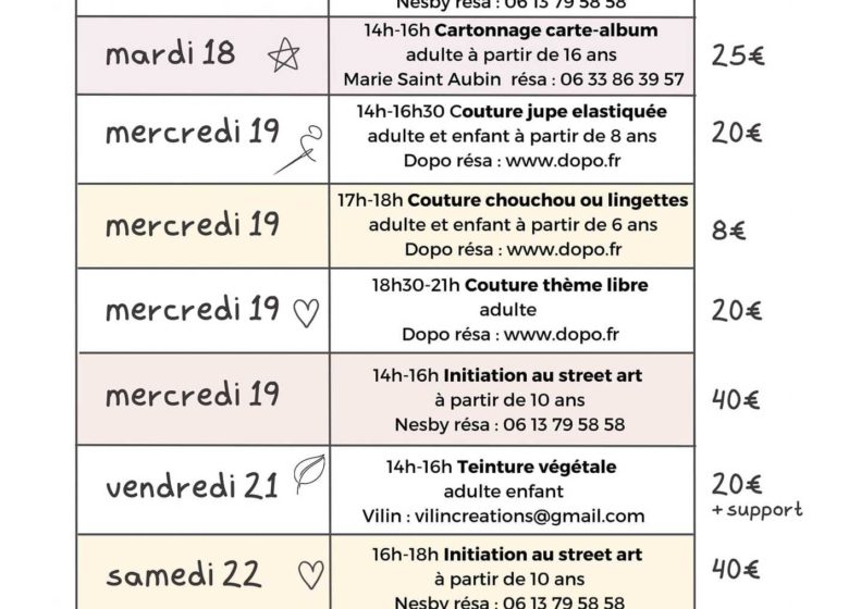 Calendriers - Atelier d'Aubin